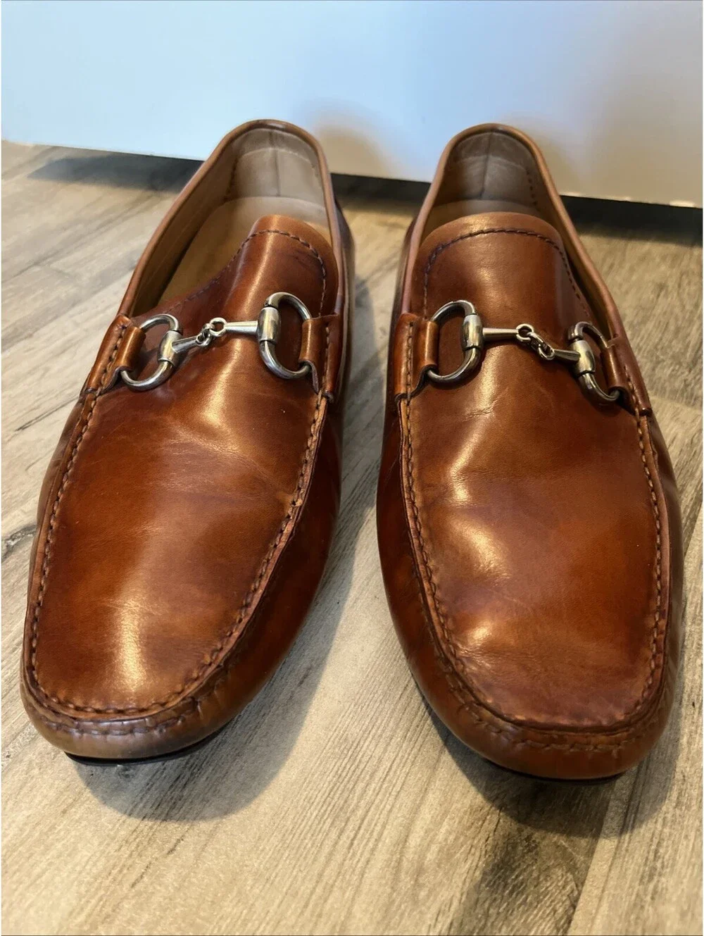 MAGNANNI MENS HORSEBIT LOAFERS CHILI BROWN SIZE 9.5M GOOD COND!